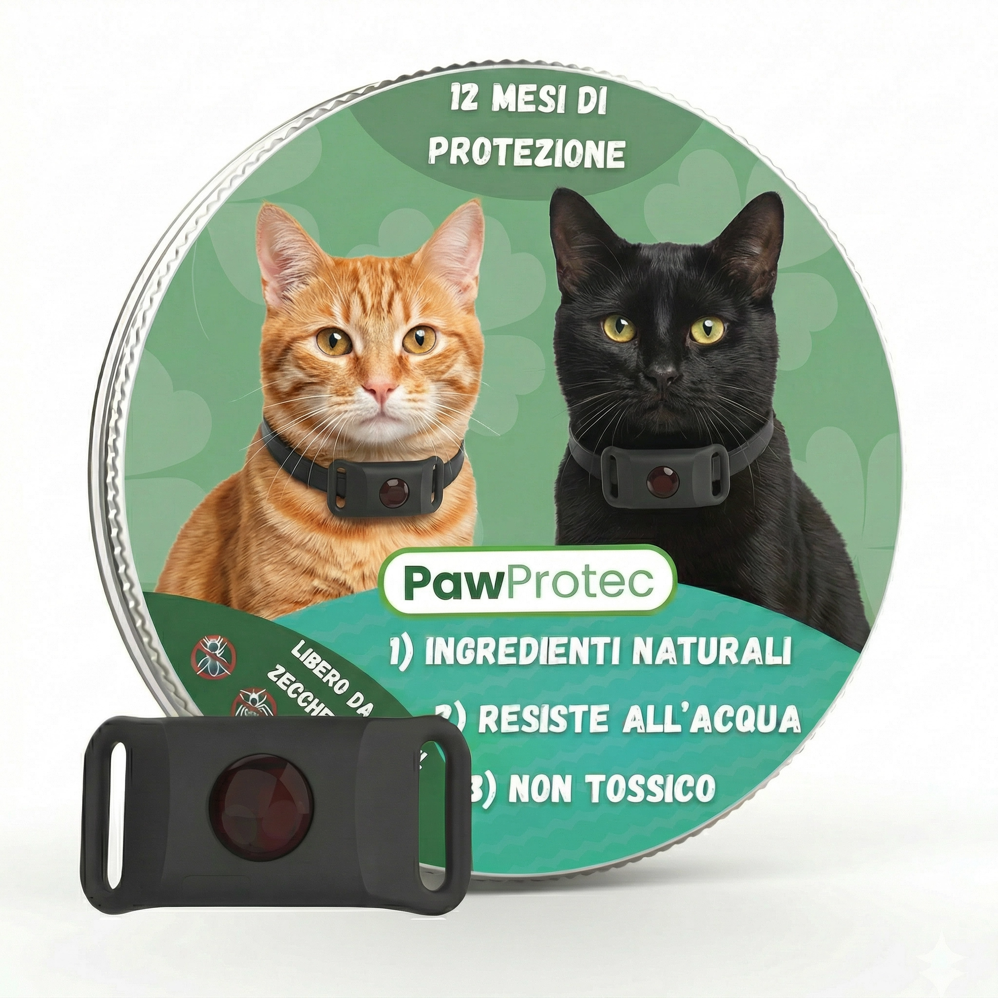 Ciondolo naturale antiparassitario gatti