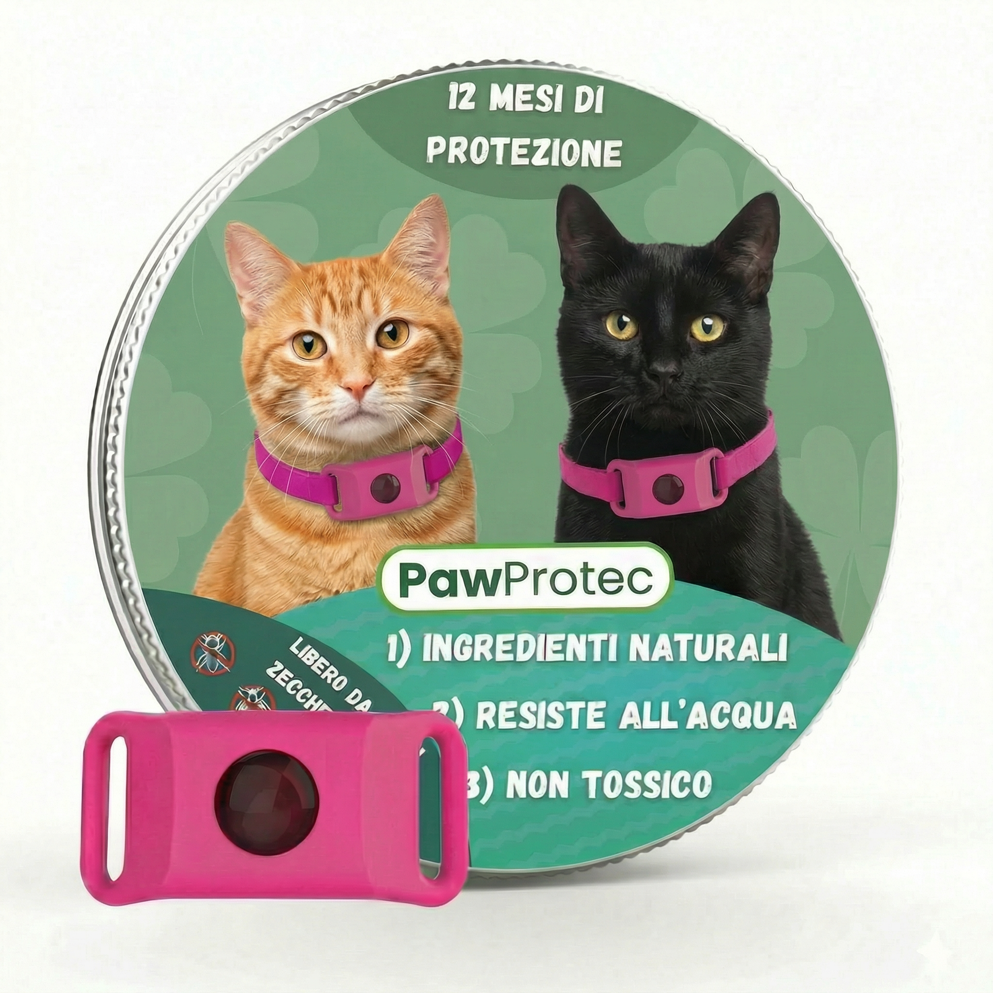 Ciondolo naturale antiparassitario gatti